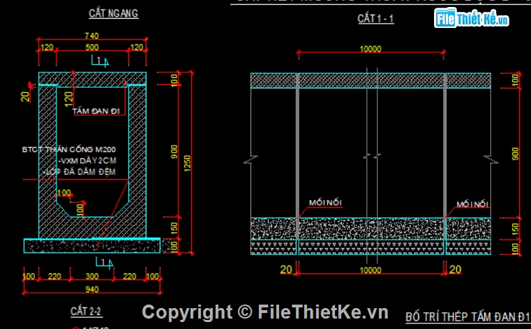 thiết kế mương,mương bê tông,mương thủy lợi,bản vẽ cad thiết kế kênh mương,file cad,file thiết kế